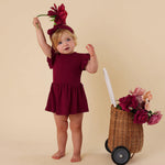SNUGGLE HUNNY RASPBERRY SHORT SLEEVE DRESS