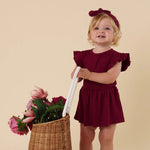 SNUGGLE HUNNY RASPBERRY SHORT SLEEVE DRESS