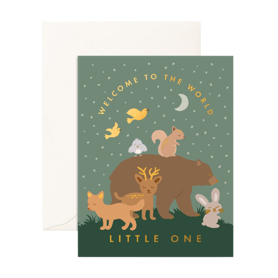 FOX & FALLOW LITTLE ONE WOODLAND GREETING CARD