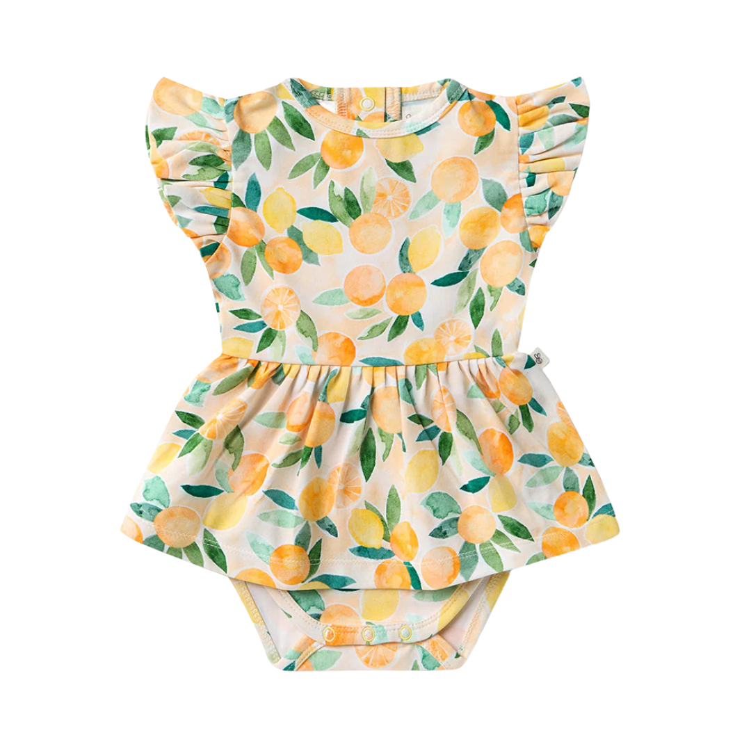 SNUGGLE HUNNY SUNNY CITRUS SHORT SLEEVE  DRESS