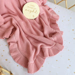 SNUGGLE HUNNY ROSA RUFFLE KNIT BABY BLANKET