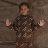 CINNAMON BABY KNITTED LOGO JUMPER - DARK CHOCOLATE