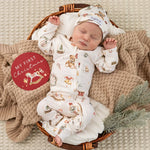 SNUGGLE HUNNY SANTA'S TOY SHOP REVERSIBLE SINGLE MILESTONE CARD