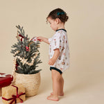 SNUGGLE HUNNY SANTA'S TOY SHOP OVERSIZED ROMPER