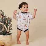 SNUGGLE HUNNY SANTA'S TOY SHOP OVERSIZED ROMPER