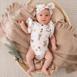 SNUGGLE HUNNY SANTA'S TOY SHOP SHORT SLEEVE BODYSUIT WITH FRILL
