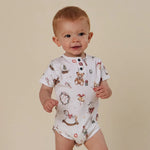 SNUGGLE HUNNY SANTA'S TOY SHOP SHORT SLEEVE BODYSUIT