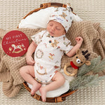 SNUGGLE HUNNY SANTA'S TOY SHOP SHORT SLEEVE BODYSUIT