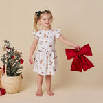 SNUGGLE HUNNY SANTA'S TOY SHOP SHORT SLEEVE DRESS