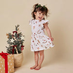 SNUGGLE HUNNY SANTA'S TOY SHOP SHORT SLEEVE DRESS