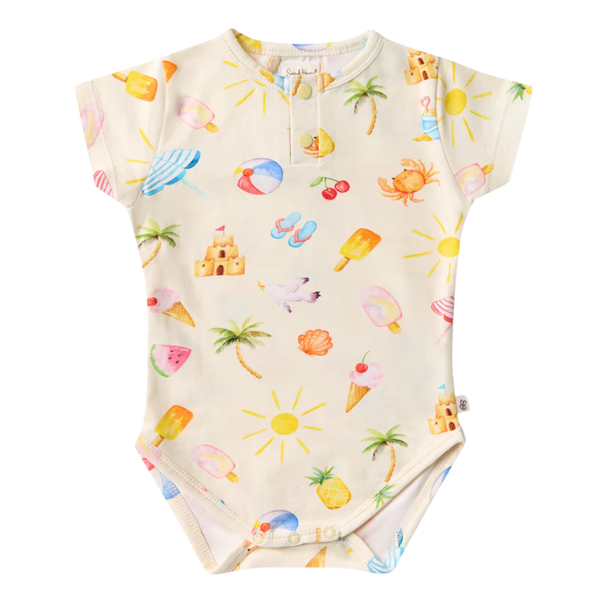 SNUGGLE HUNNY BEACH FUN SHORT SLEEVE BODYSUIT