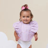 SNUGGLE HUNNY KIDS LILAC BLOOM FRILL SNUGGLE BIB