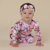 SNUGGLE HUNNY BLUSHING BEAUTY ORGANIC SNUGGLESUIT CONVERTIBLE ROMPER WITH FRILL