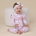 SNUGGLE HUNNY SNUGGLESUIT CONVERTIBLE ROMPER CHERRY BLOSSOM