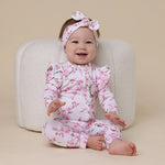 SNUGGLE HUNNY SNUGGLESUIT CONVERTIBLE ROMPER CHERRY BLOSSOM