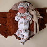 SNUGGLE HUNNY DIGGERS & TRACTORS SNUGGLE SLEEPSUIT ZIP FOOTIE