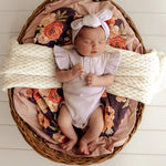 SNUGGLE HUNNY LAVENDER SHORT SLEEVE ORGANIC BODYSUIT WITH FRILL