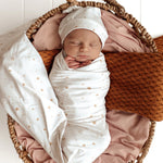 SNUGGLE HUNNY STARDUST JERSEY WRAP & BEANIE SET