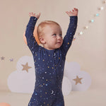 SNUGGLE HUNNY STARRY NIGHT SNUGGLESUIT CONVERTIBLE ROMPER