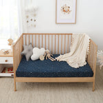 SNUGGLE HUNNY STARRY NIGHT FITTED COT SHEET