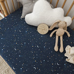SNUGGLE HUNNY STARRY NIGHT FITTED COT SHEET