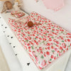 SNUGGLE HUNNY STRAWBERRY BASSINET SHEET / CHANGE PAD COVER