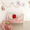 SNUGGLE HUNNY STRAWBERRY FITTED COT SHEET