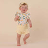 SNUGGLE HUNNY SUNNY CITRUS SHORT SLEEVE BODYSUIT WITH FRILL