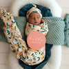 SNUGGLE HUNNY SUNNY CITRUS  JERSEY WRAP & BEANIE SET