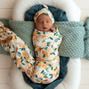 SNUGGLE HUNNY SUNNY CITRUS  JERSEY WRAP & BEANIE SET