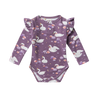 SNUGGLE HUNNY MIDNIGHT SWAN LONG SLEEVE BODYSUIT WITH FRILL