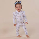 SNUGGLE HUNNY SWEET SWALLOWS SNUGGLESUIT CONVERTIBLE ROMPER WITH FRILL