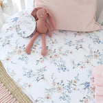 SNUGGLE HUNNY SWEET SWALLOWS FITTED COT SHEET