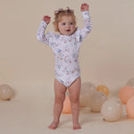SNUGGLE HUNNY SWEET SWALLOWS LONG SLEEVE BODYSUIT WITH FRILL