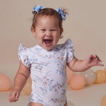 SNUGGLE HUNNY SWEET SWALLOWS SHORT SLEEVE BODYSUIT WITH FRILL