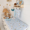 SNUGGLE HUNNY TAKING FLIGHT ORGANIC BASSINET SHEET / CHANGE PAD COVER