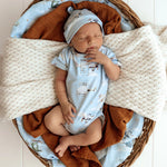 SNUGGLE HUNNY TAKING FLIGHT SHORT SLEEVE ORGANIC BODYSUIT