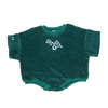 BABY O THE LABEL TERRY LOGO ROMPER - EMERALD