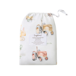 SNUGGLE HUNNY DIGGERS & TRACTORS ORGANIC COTTON FITTED SHEET