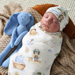SNUGGLE HUNNY TREASURE ISLAND JERSEY WRAP & BEANIE SET