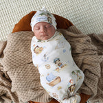 SNUGGLE HUNNY TREASURE ISLAND JERSEY WRAP & BEANIE SET