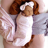 SNUGGLE HUNNY TWINKLE  JERSEY WRAP & TOP KNOT SET