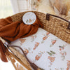 SNUGGLE HUNNY BEARS ORGANIC BASSINET SHEET / CHANGE PAD COVER