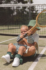 CINNAMON BABY COURTSIDE SOCKS - OLIVE
