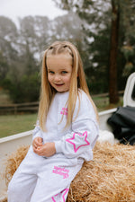 SUNDAY SIBLINGS SIBLINGS SET SWEATER - GREY / PINK