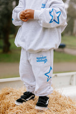 SUNDAY SIBLINGS SIBLINGS SET TRACKPANTS - GREY / BLUE
