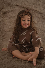 CINNAMON BABY CHOCOLATE STRETCH BOW