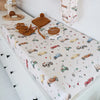 SNUGGLE HUNNY VINTAGE CARS BASSINET SHEET / CHANGE PAD COVER