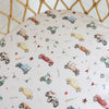 SNUGGLE HUNNY VINTAGE CARS BASSINET SHEET / CHANGE PAD COVER