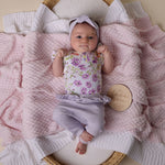 SNUGGLE HUNNY LAVENDER ORGANIC PANTS WITH FRILL
